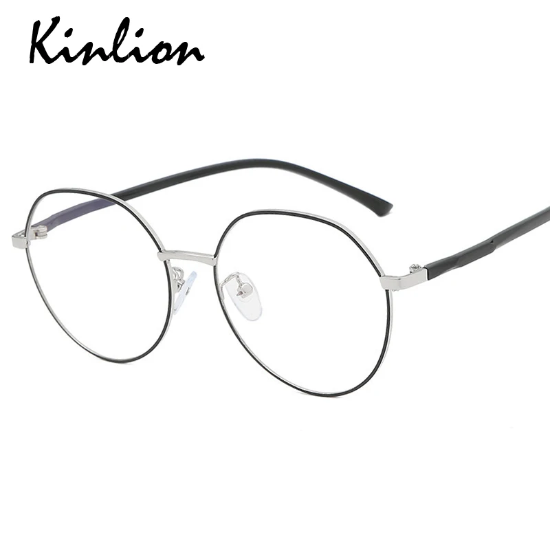 Kinlion круглая прозрачная Оправа очков для женщин винтажные прозрачные