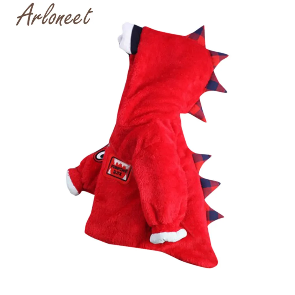 ARLONEET пальто Динозавр из мультфильма для маленьких девочек теплое зимнее толстое