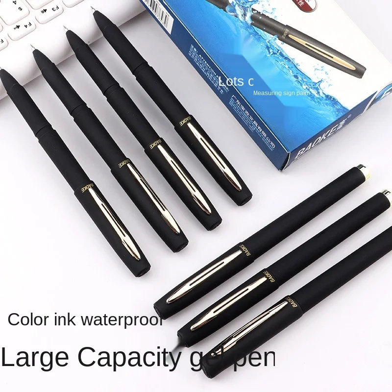 

12pcs Large-capacity Gel Pen For Signature Bold Carbon Refill Black 1.0mm Calligraphy And Calligraphy Logo Can Be Customized