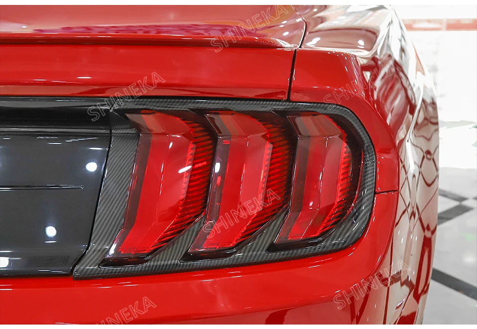Колпаки для лампы SHINEKA для Ford Mustang,, АБС-пластик, автомобильные задние фары, декоративные задние фары, аксессуары для Ford Mustang
