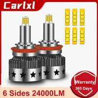 carlxl 360 degrees h1 h7 led h4 hb3 hb4 9012 hir2 led h11 h8 9006 9005 car headlight bulb diode fog lamps for auto 6000k