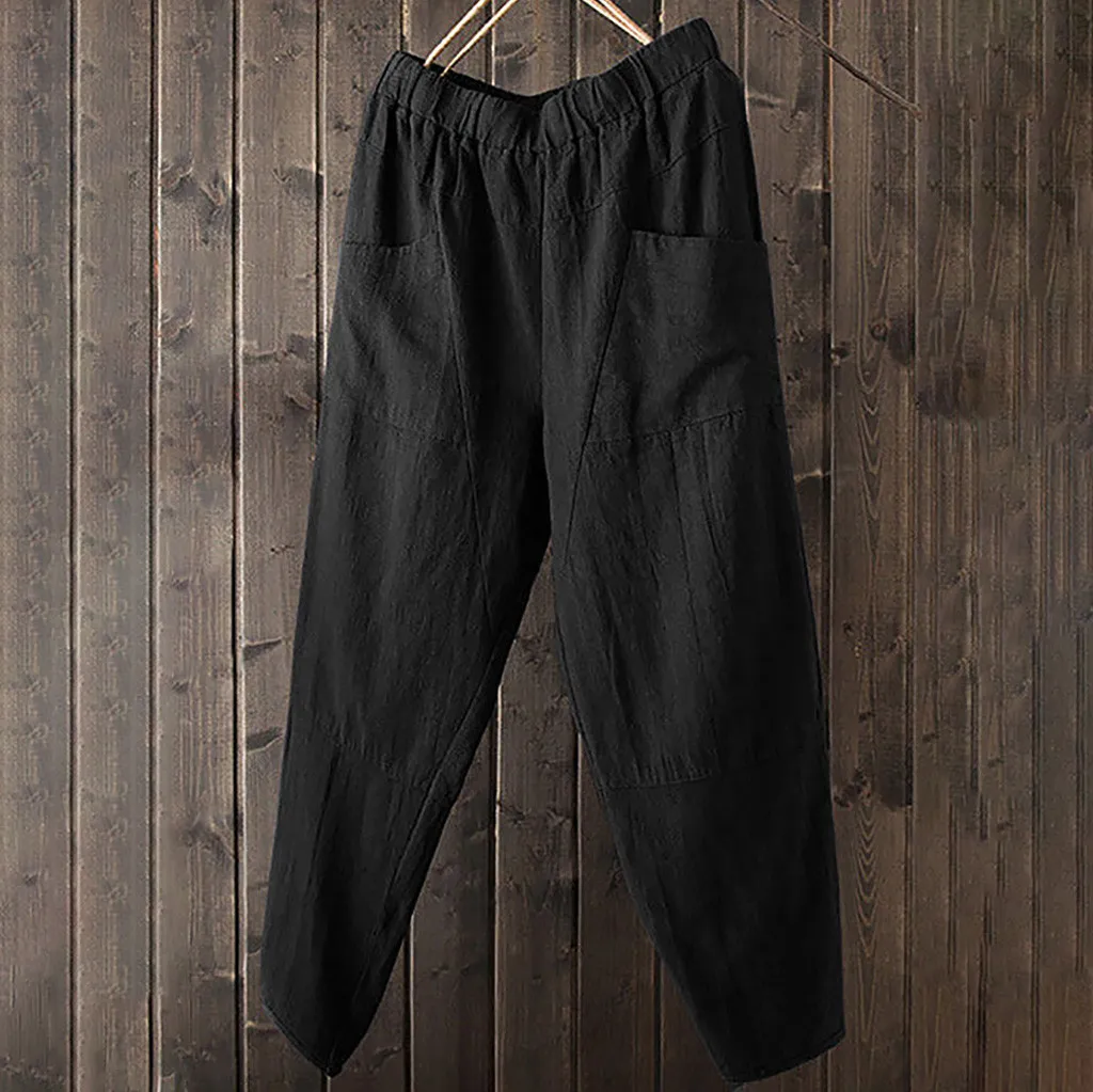 Женские летние брюки женские джоггеры палаццо с широкими штанинами и высокой
