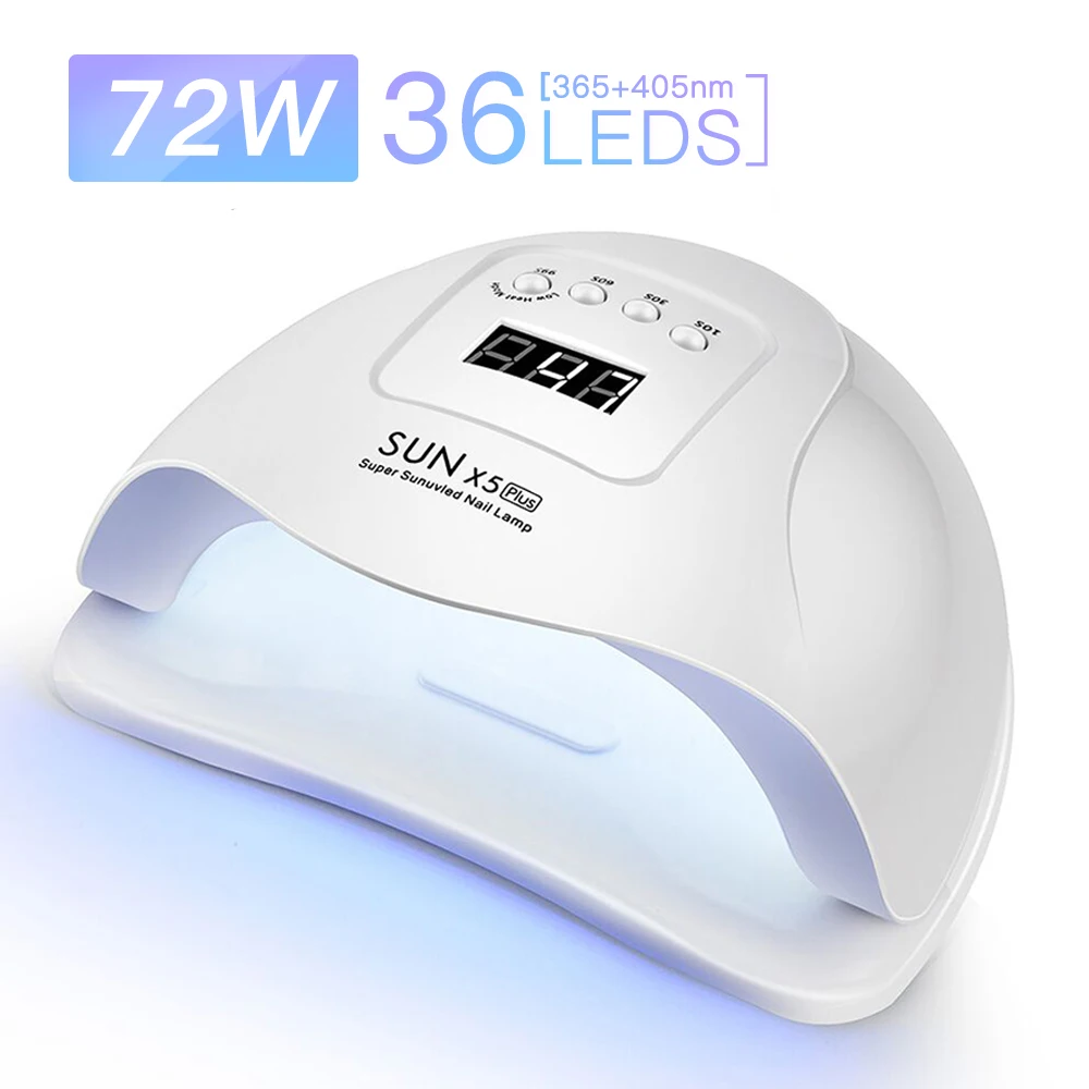 SUNX5 White UVLED лампа для ногтей с 36 светодиодами для маникюра гель Сушилка для ногтей сушильная лампа для полировки ногтей 30 s/60 s/90 s автоматический датчик маникюрные инструменты - Цвет: SUNX5 White