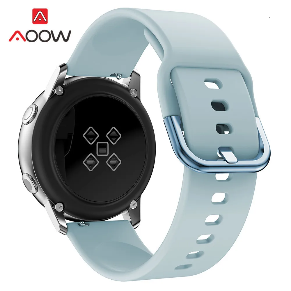20 мм силиконовый ремешок для часов для samsung Galaxy Watch Active 42 мм Garmin Huami Amazfit bip huawei сменный Браслет