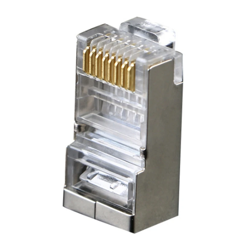 

Cat6 RJ45 Connector 8P8C Modular Ethernet Cable Head Plug Gold-Plated Cat 6 Crimp Network RJ 45 Crimper Connector