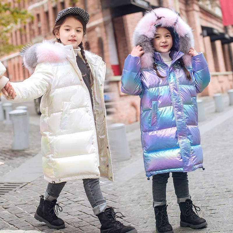 New Warm 80% White duck down Jacket for Girl Winter clothes children's Thicken Outerwear clothing parka kids coat snowsuit 5-16Y