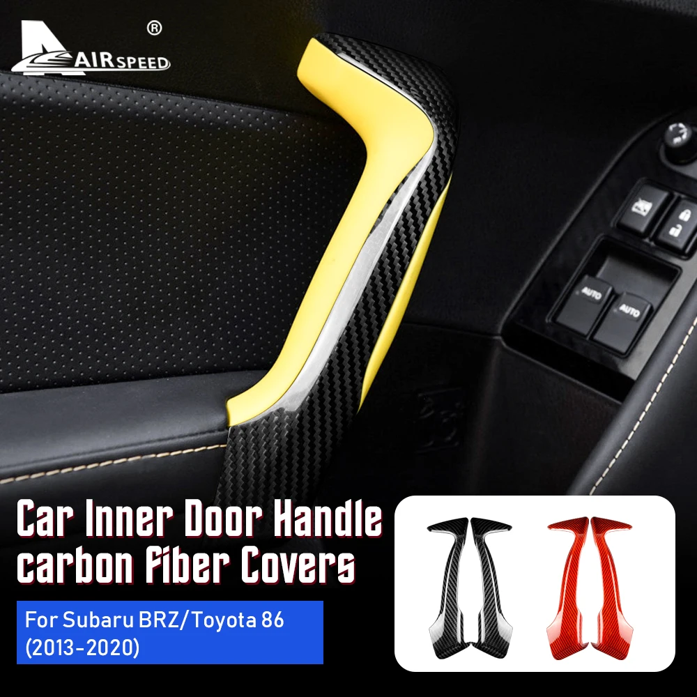 

AIRSPEED for Subaru BRZ Toyota 86 2013-2020 Accessories Carbon Fiber Interior Trim Car Door Handle Panel Sticker Car Styling
