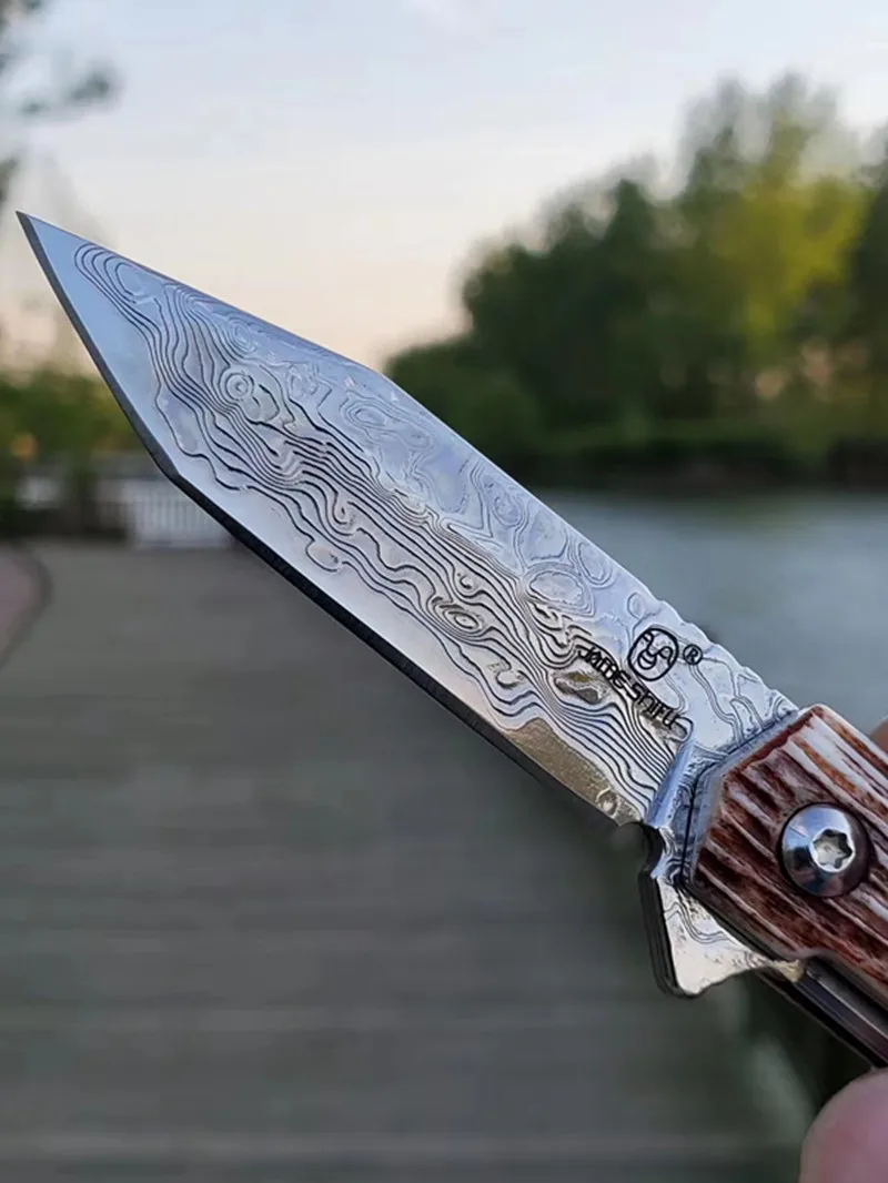 Карманный складной нож VG10 лезвие из дамасской стали боевые ножи для кемпинга на