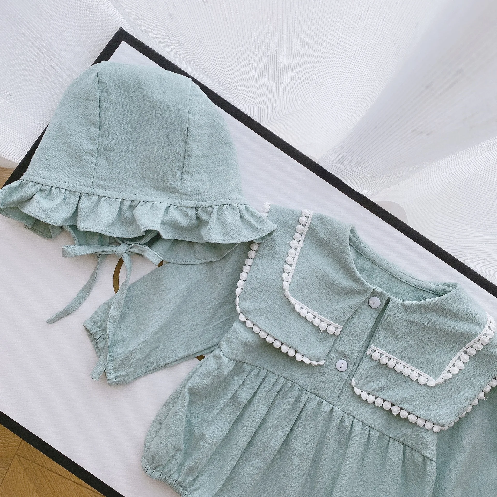 WLG/комплект одежды для девочек Одежда малышей Сезон весна-осень Цвет зеленый