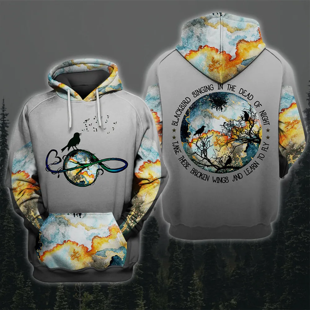 

Go outdoor graffiti cartoon bear print stitching hooded sweatshirt