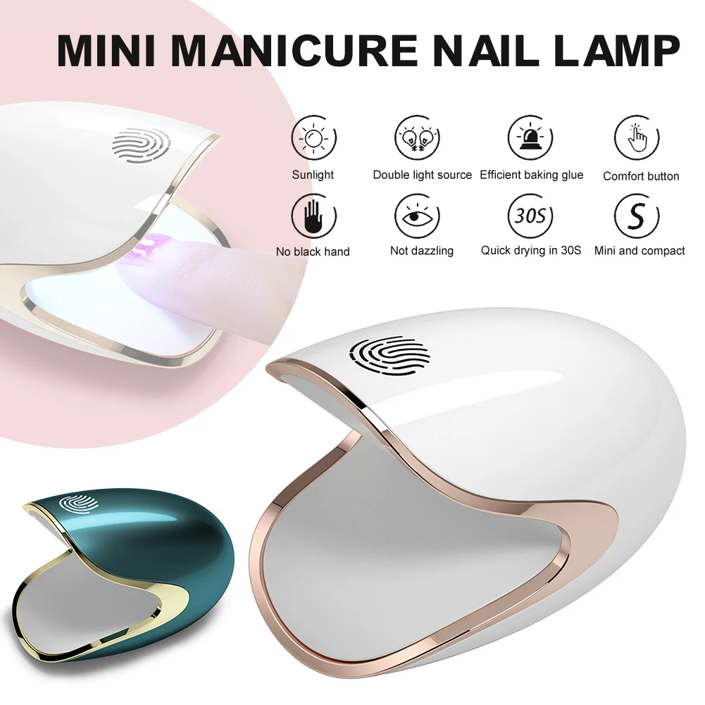 

UV/LED Nail Lamp USB Charging Gel Polish Dryer Fast Curing Oil-proof Dust-proof For Acrylic Crystal Extension Glue Manicure Tool