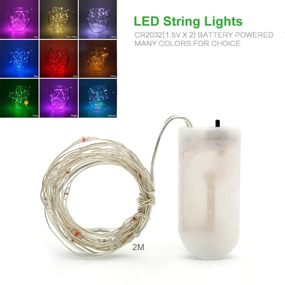 2 метра светодиодные гирлянды сказочные огни для свадьбы рождественской