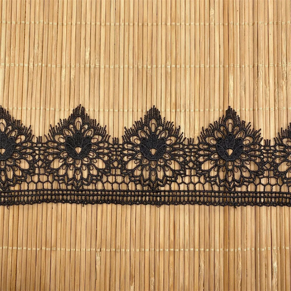 Растворимая в воде кружевная отделка сделай сам черная/белая ракушка юбка стиле