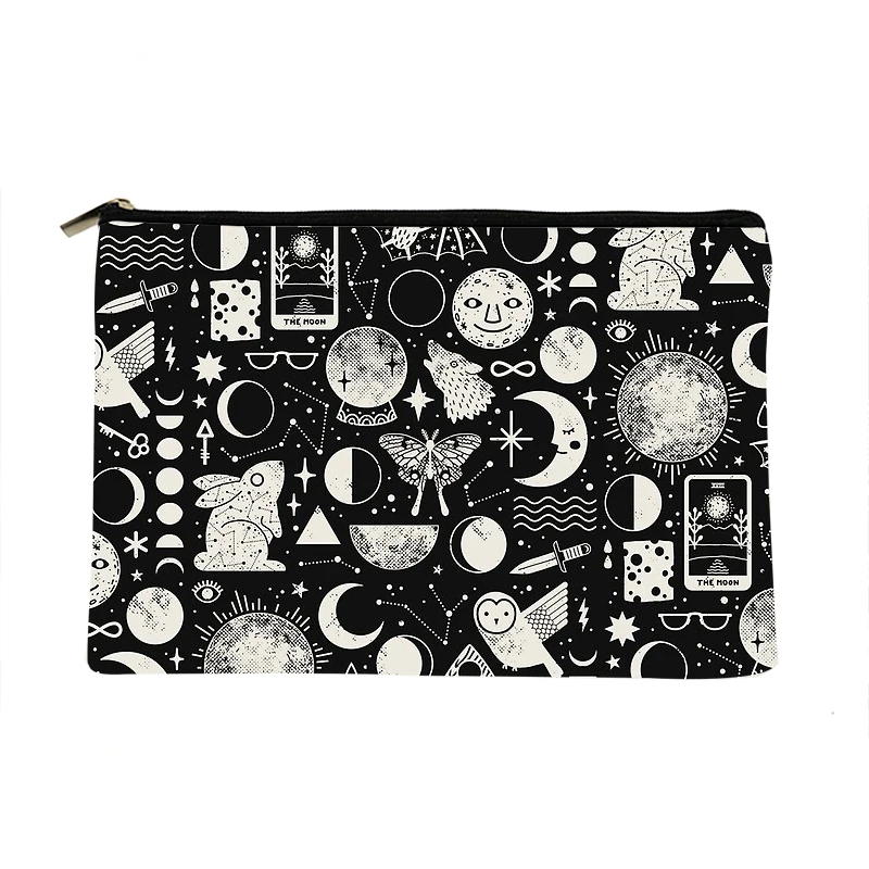 

Women Lunar eclipse Printed Make up bag Fashion Women Cosmetics Organizer Bag for Travel Colorful Storage Bag for Lady Bag