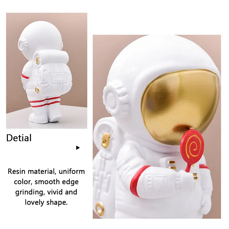 

Astronaut Spaceman Creative Statue Car Decor Art Crafts Figurine Abstract Sculpture Home Office Desktop Decoration Ornament Gift