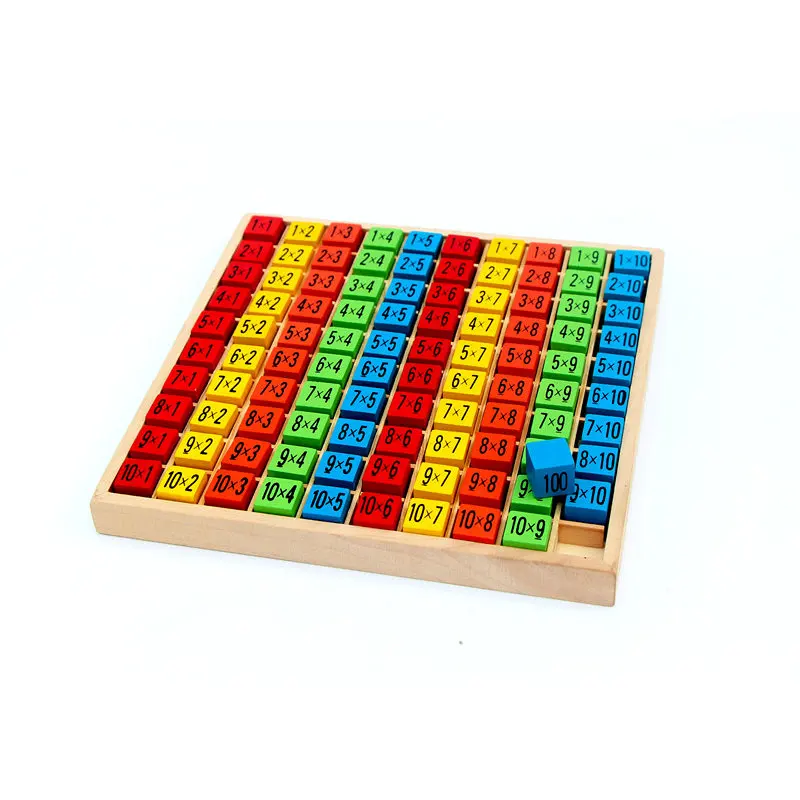 Детский деревянный цифровой стол для умножения 99 математическая тренировка 10*10