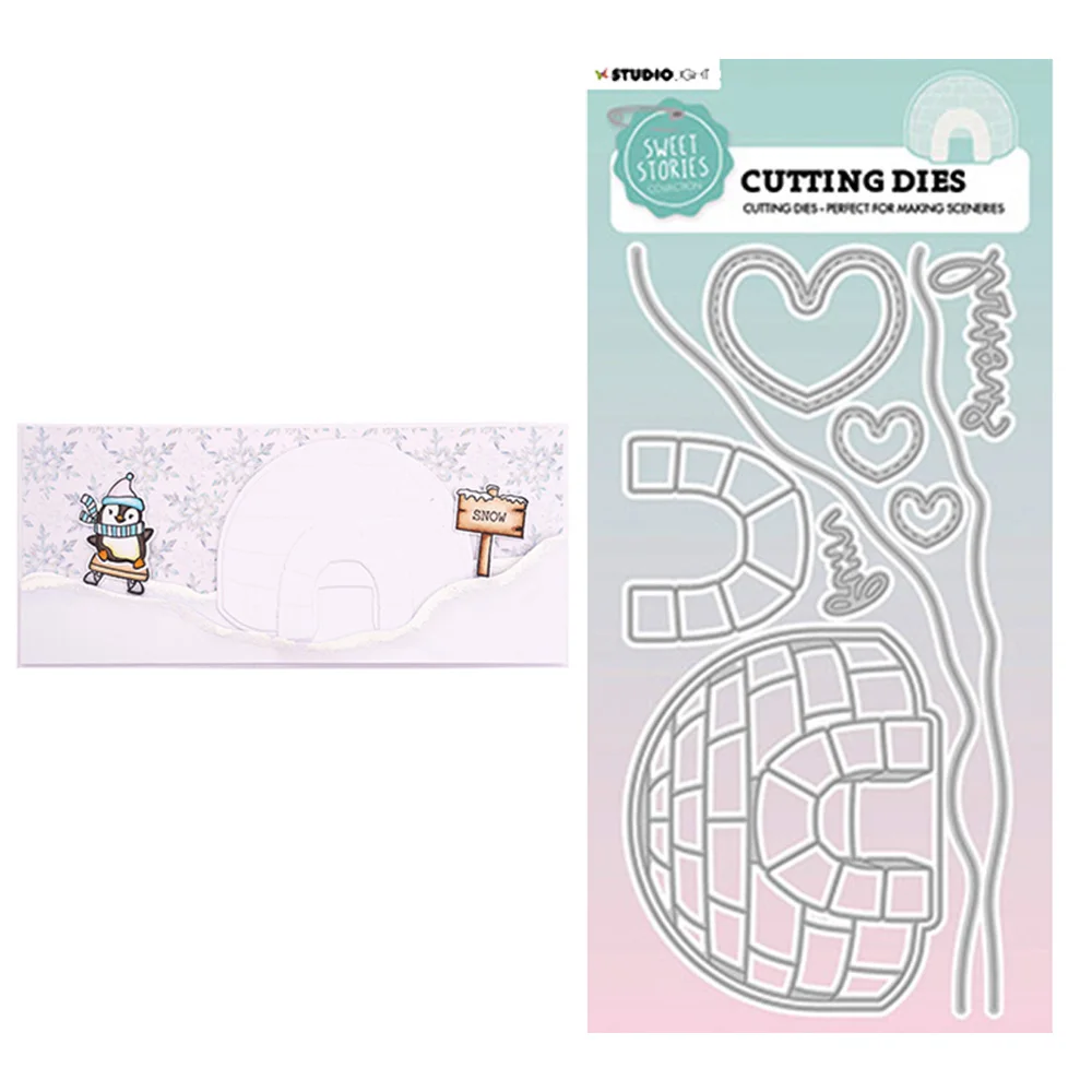 

Igloo Love Metal Cutting Dies No Stamps For Diy Dies Scrapbooking Paper Card Embossing Decoration Photo Album Craft Die Cut