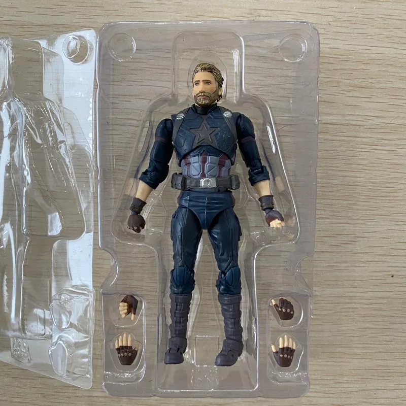 Экшн-фигурка Marvel SHF Captain America Infinity военная модель игрушки | Игрушки и хобби