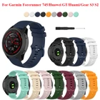 Ремешок силиконовый для смарт-часов Garmin Forerunner 745, быстросъемный браслет для наручных часов Huawei Samsung, 20 22 мм