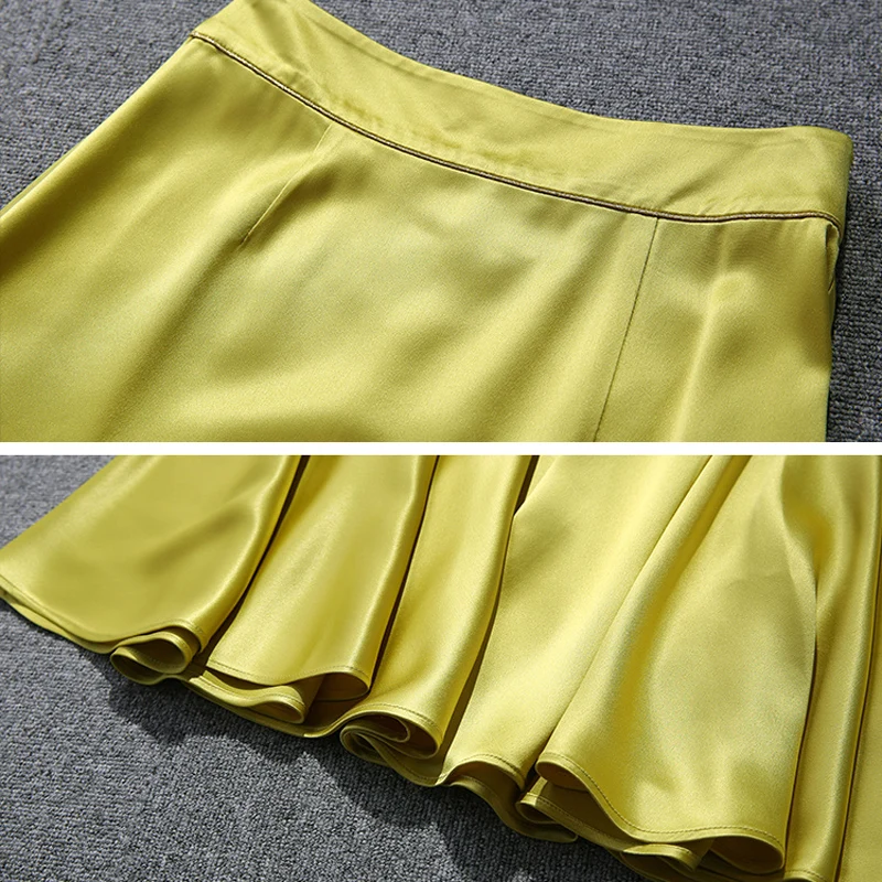 

NEW Arrival Summer Women Japanese Triacetate Satin High Waist Fishtail Wrap Skirt Femme Split Royal Blue Chic Jupe Streetwear