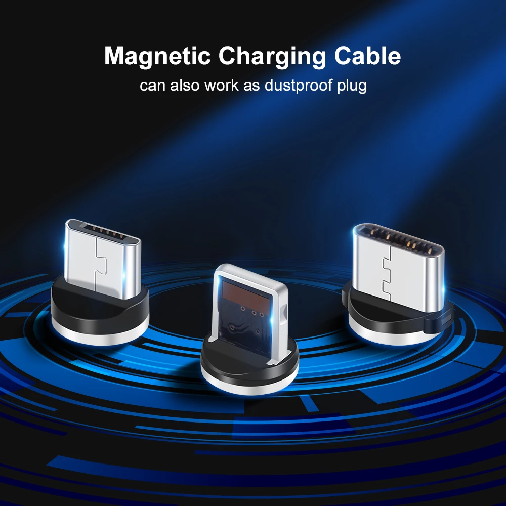 Магнитный кабель Micro USB 1 м для iPhone Samsung Android мобильный телефон быстрой зарядки Type-C