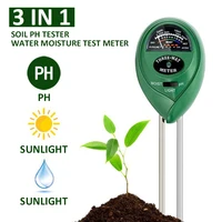 1 pc 3 in1 ph meter tester soil water moisture sunlight test kit for garden flower plant flower hydroponic garden tool