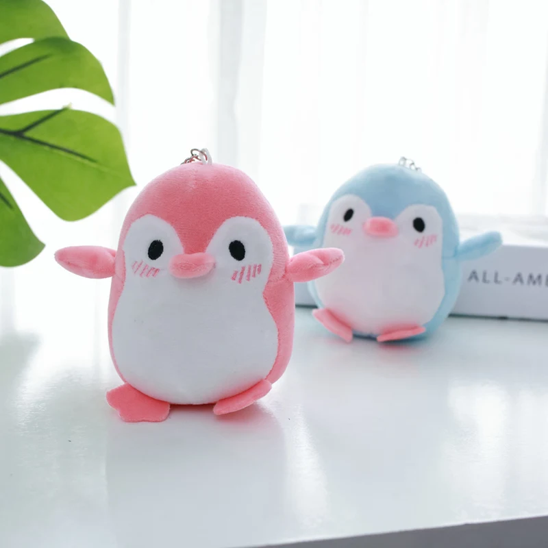 

[Temila] Kawaii 4Colors - Sweet 12CM Penguin Plush Stuffed Toy bag Pendant Key Chain Wedding Party gift cute animal Plush Toy