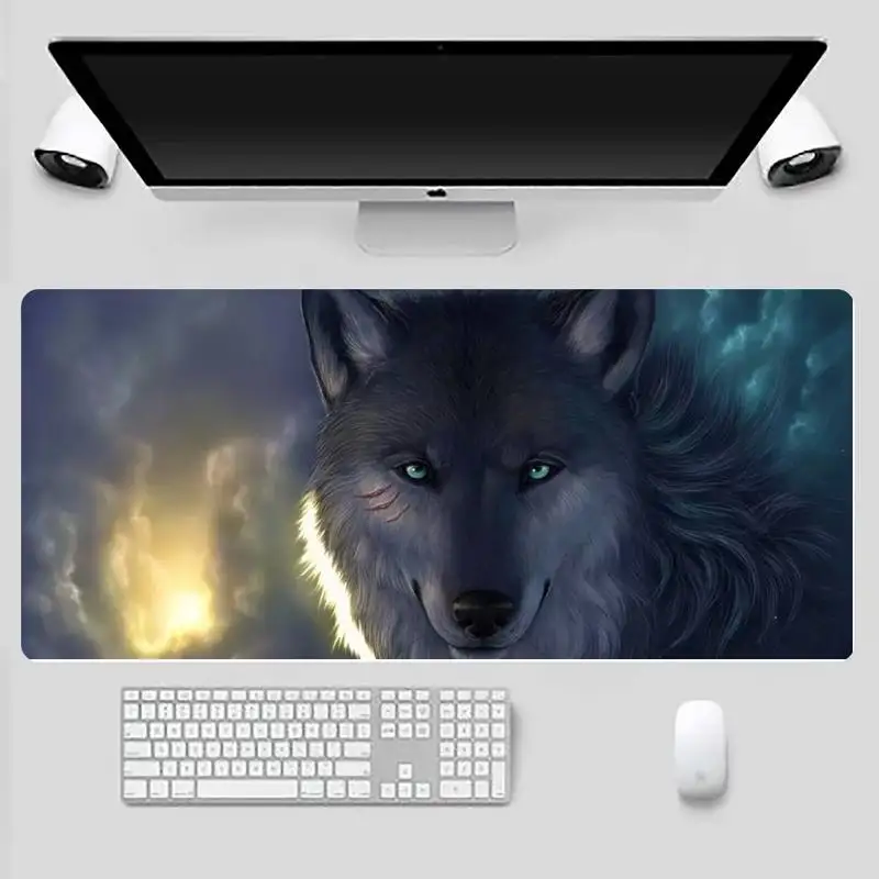 

Wolf Totem Office Mice Gamer Soft Mouse Pad Desk Table Protect Game Office Work Mouse Mat pad X XL Non-slip Laptop Cushion