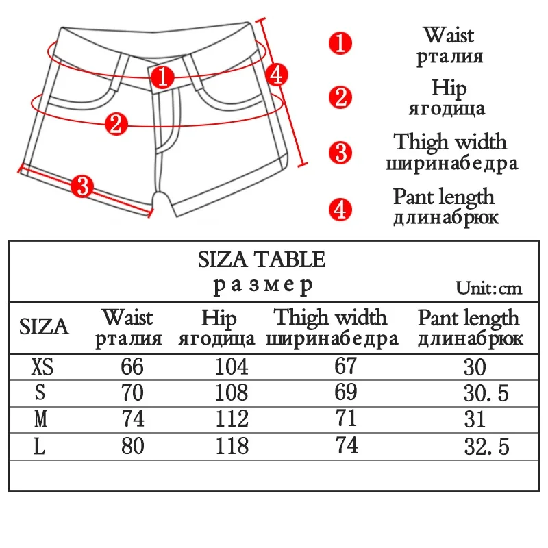 

female fashion casual summer cool European and American denim shorts casual women's mid-waist Pocket short Jeans Light blue