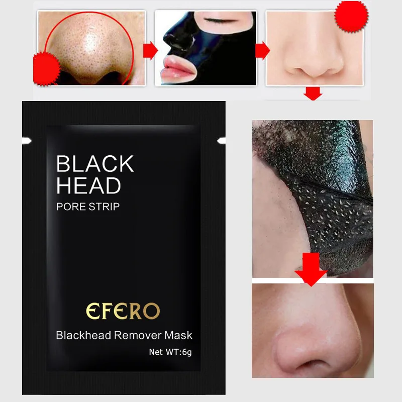 

Efero Blackhead Remover Face Mask Deep Cleaning Skin Care Peel Off Masks Purifying Blackhead Black Bamboo Charcoal Masks TSLM2