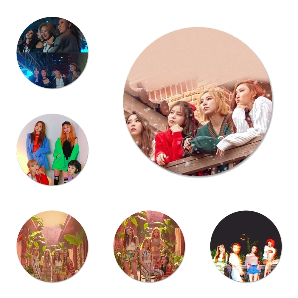 

58mm kpop MAMAMOO music Icons Pins Badge Decoration Brooches Metal Badges For Backpack Decoration