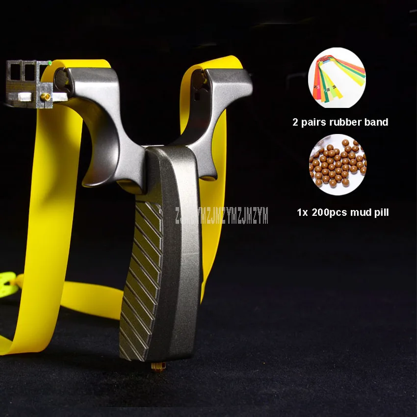 

TC21 Slingshot Titanium Alloy Slingshot With Powerful Flat Rubber Band High Precision Slingshot Outdoor Special For Hunting