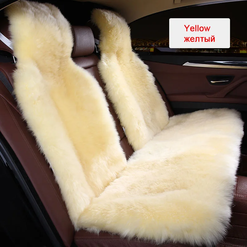 AUTOROWN Накидка на заднее сиденья из овчины Осень зима Натуральный мех длинный ворс