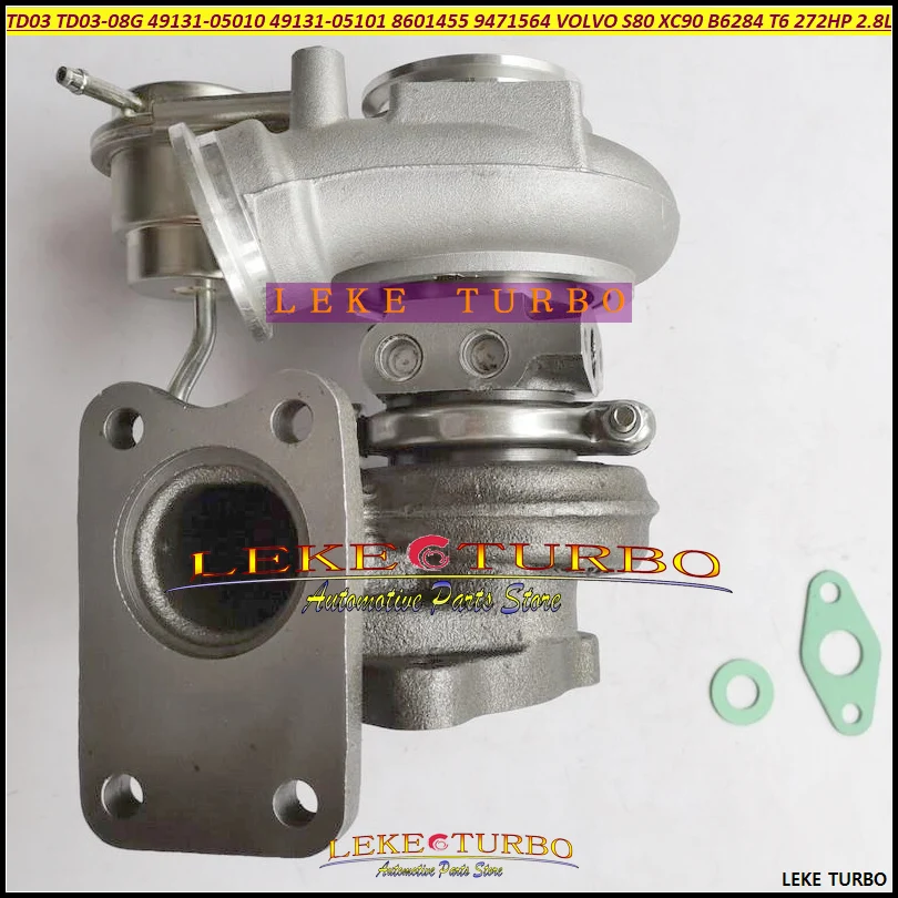 Турбокомпрессор Turbo TD03 TD03-08G 49131-05010 49131-05101 8601455 9471564 для VOLVO S80 XC90 1998-2002, двигатель B6284 T6 272 л.с. 2.8 л. (art.: 3920d7cae89fb) - 3920d7cae89fb