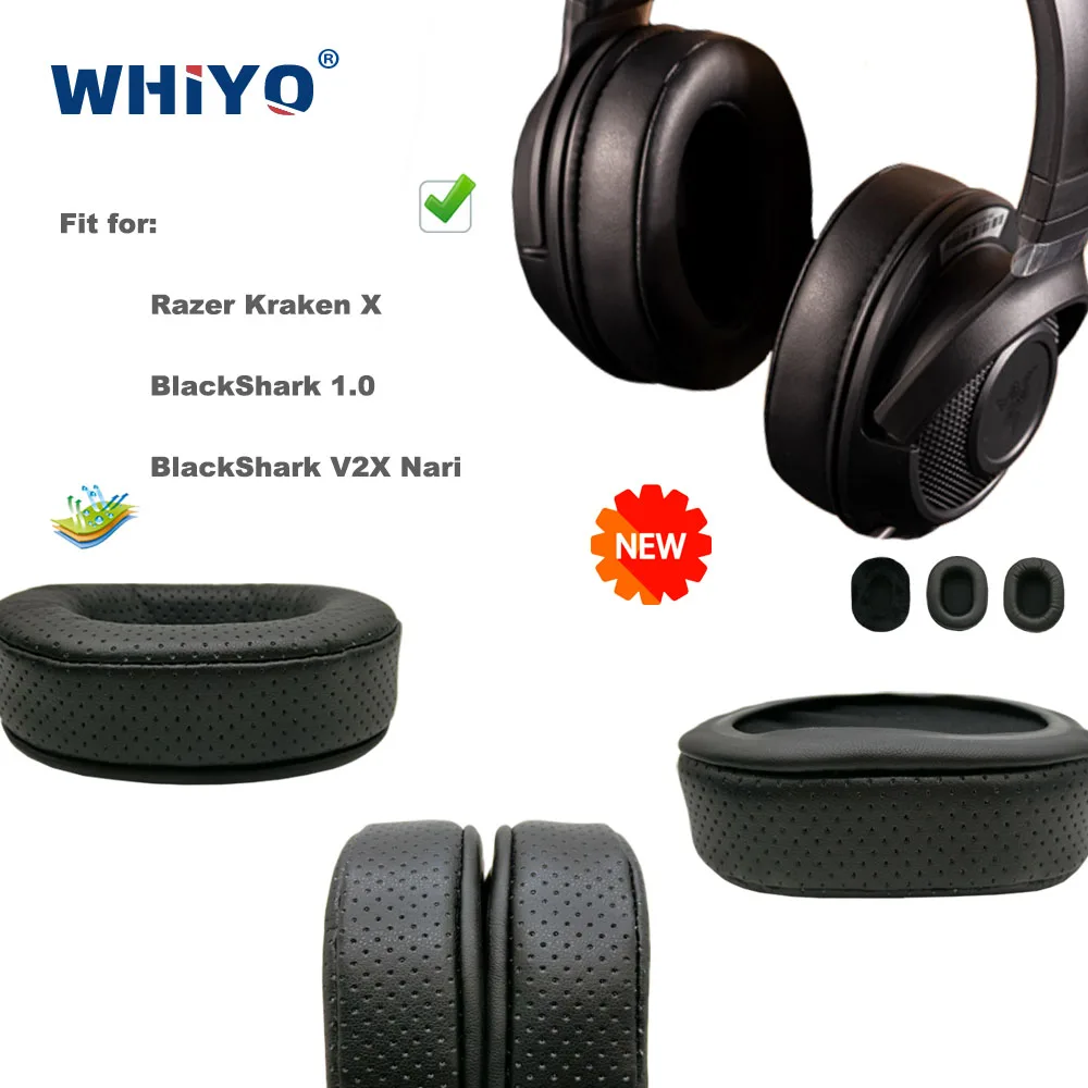 

Новые обновленные Сменные амбушюры для Razer Kraken X BlackShark 1,0 BlackShark V2X Nari, запчасти для гарнитуры, Кожаная подушка, наушники