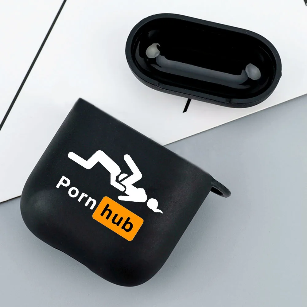 

Hot Popular Famous Sexy Love Website Funny Black Soft Airpod Case For Apple Airpods 2 1 Cover Wireless bluetooth Earphone Coque