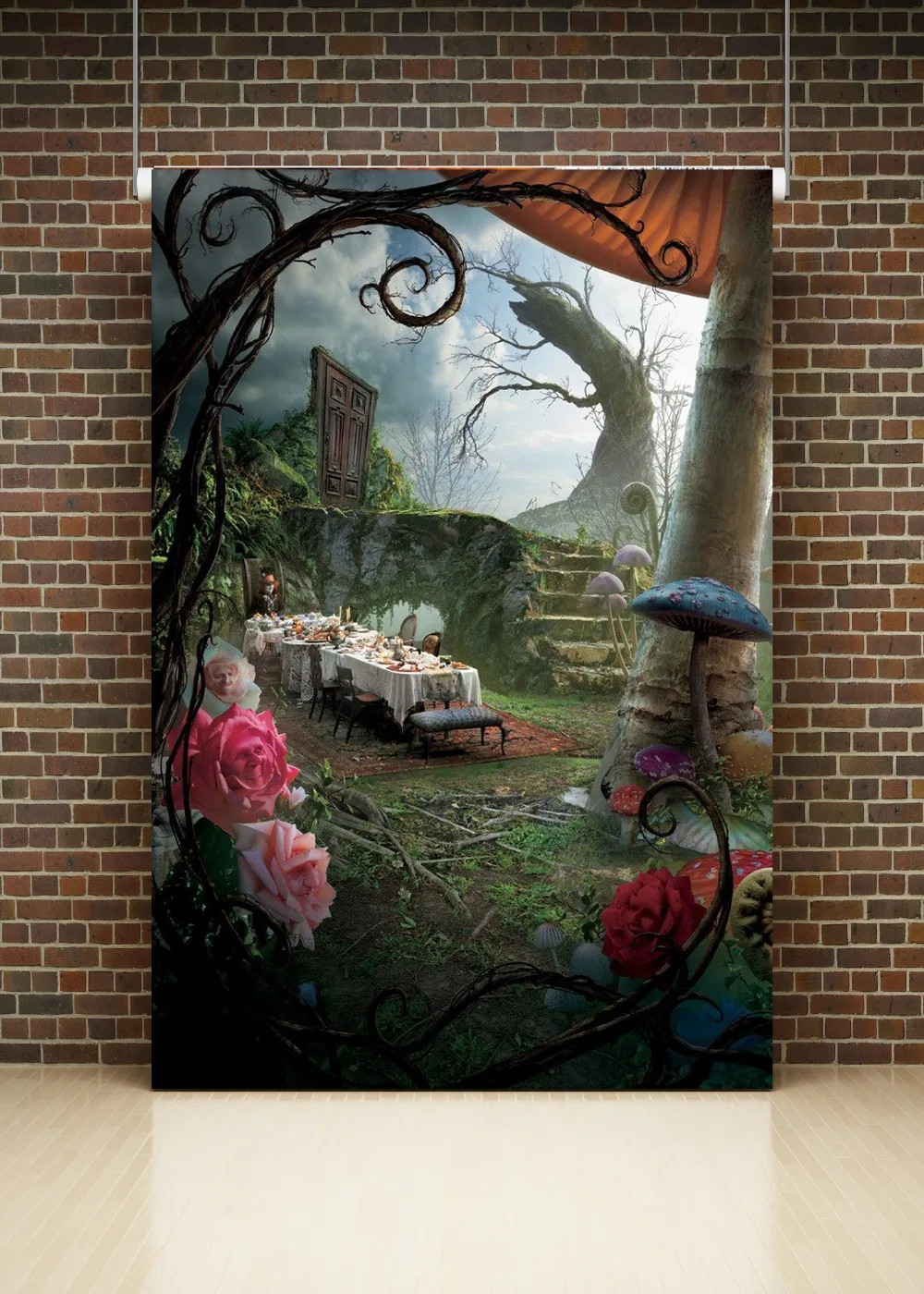 DePhoto фантазия сказка Страна Чудес ужин поли ткань фон для фотосъемки