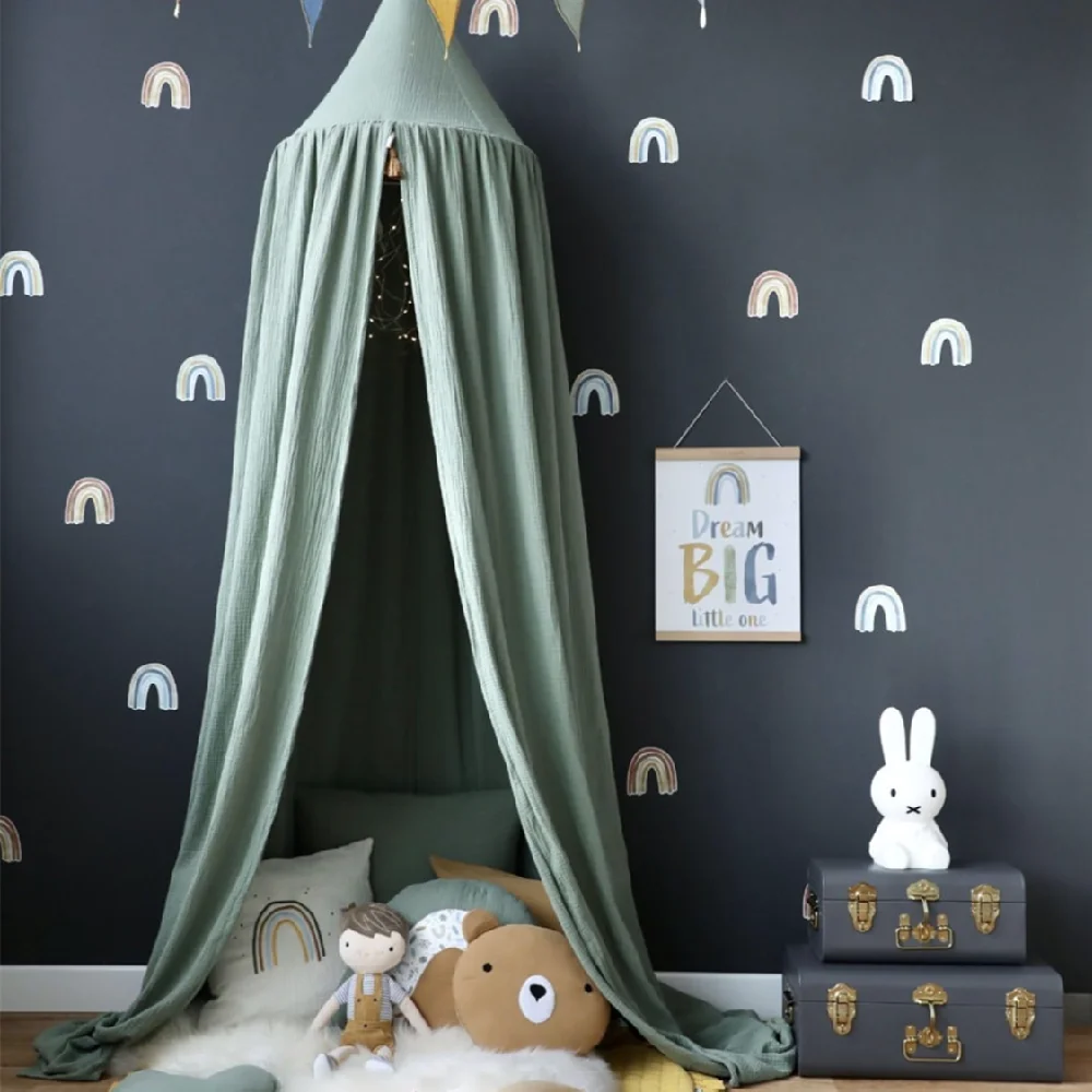

Baby Mosquito Net for Crib Bed Canopy Kids Cotton Hanging Dome Curtain Baby Mosquito Net Play Tent Children Room Decoration