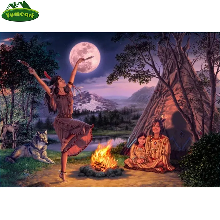 

5D Алмазная вышивка индийские Diy алмазная живопись камни в форме ромба картины-мозаики из алмазных элементов изысканный подарок ремесла Рук...