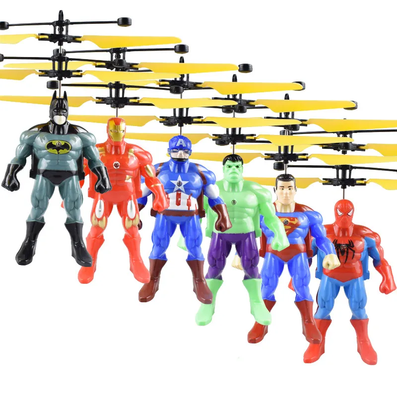 Летающий Дрон Мини RC летающие игрушки светодиодный освещение детские ручной