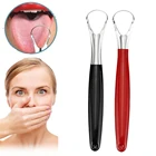 Скребок для языка портативный многоразовый из нержавеющей стали, 1 шт.