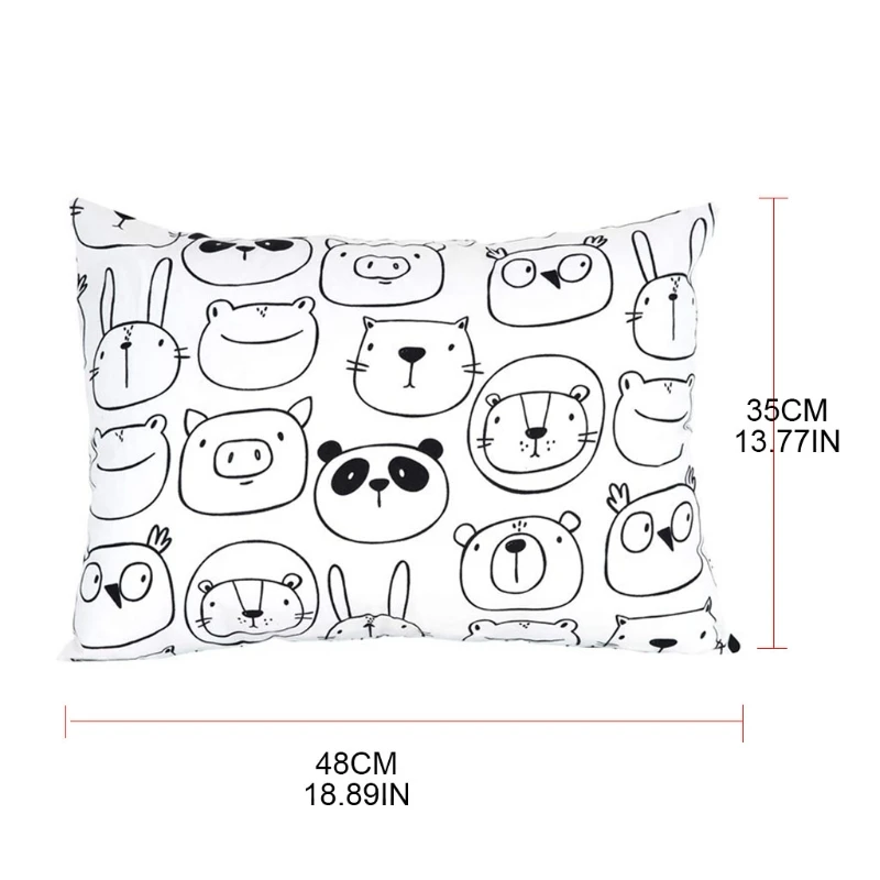 

2021 New Baby Pillowcase Ultra Soft Cotton Kids Toddler Cot Bed Sleeping Pillow Cover Envelope Style Travel Pillowcase for Girls