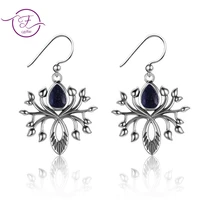 fashion water drop blue sandstone drop earrings jewelry earrings for women s925 sterling silver party wedding birthday gift