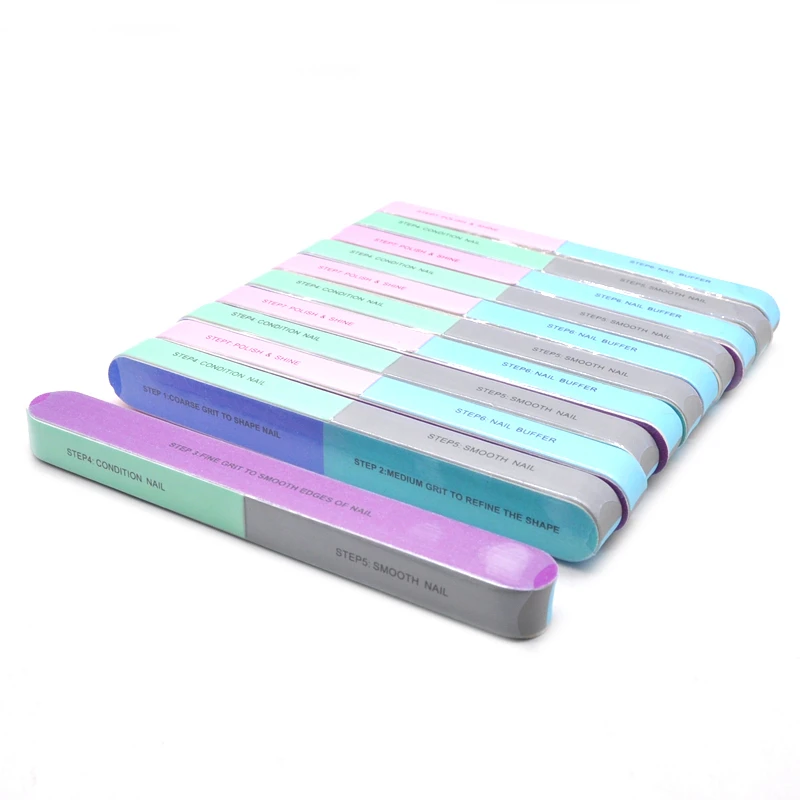 10 Pcs Nail Block Buffer Files 7 Side Multifunction Sponge Nails Care Tools Bloc Polissoir Ongle Gel Para Unha Kits | Красота и