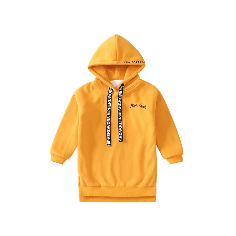 

Autumn Winter Thick Warm Children Sweatshirts Casual Teenager Girls Hoodies Long Sleeve Hooded Children Top Clothing 5-15T