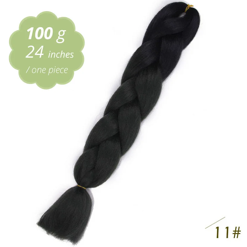 11 AISI BEAUTY Crochet Braids Synthetic Hair Jumbo Braiding Hair 100g/Pack Pink Grey Twists Braids Hair Extensions - Цвет: 11