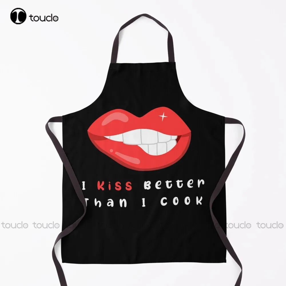 

I Kiss Better Than I Cook Apron Aprons For Women Men Unisex Adult Garden Kitchen Household Cleaning Apron