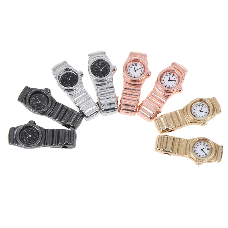 

New 1pcs 1:12 Scale Miniature Watch Multiple Colour for Dollhouse Decor Mini Furniture Toy Accessories