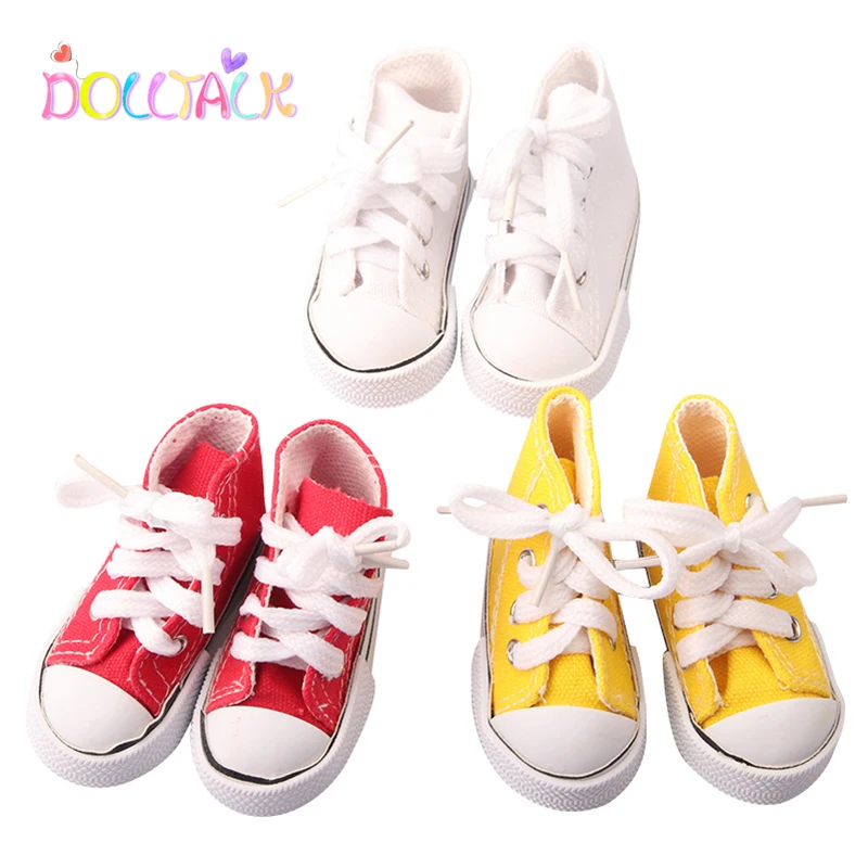 

Mini Doll Shoes High -Quality 7.5 Cm 1/3 BJD Ankle Shoes Red White Yellow Russian DIY Doll For Our Generation Dolls