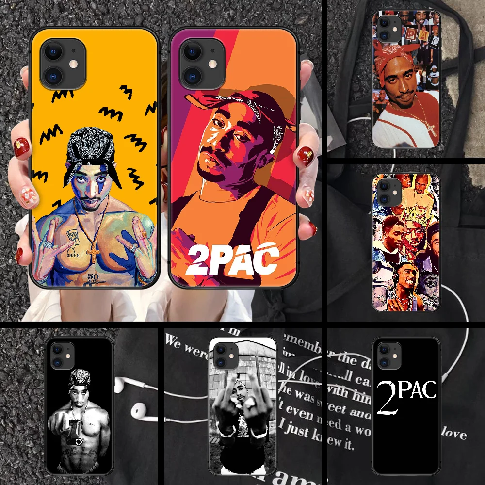 Чехол Tupac rapper 2pac для телефона iphone 5 6 7 8 S SE plus X XS XR 11 12 mini Pro Max 2020 черный чехол из